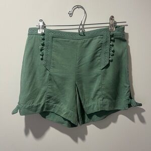 Anthropologie Women’s High Waist Green Shorts size 0